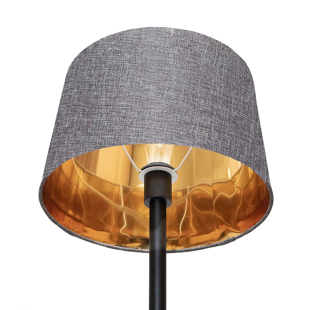 Торшер MSK ELECTRIC NL 3621 BK/GR с серым плафоном из ткани под лампу Е27 Черный - фото 2 Торшер MSK ELECTRIC NL 3621 BK/GR с серым плафоном из ткани под лампу Е27 Черный - фото 2
