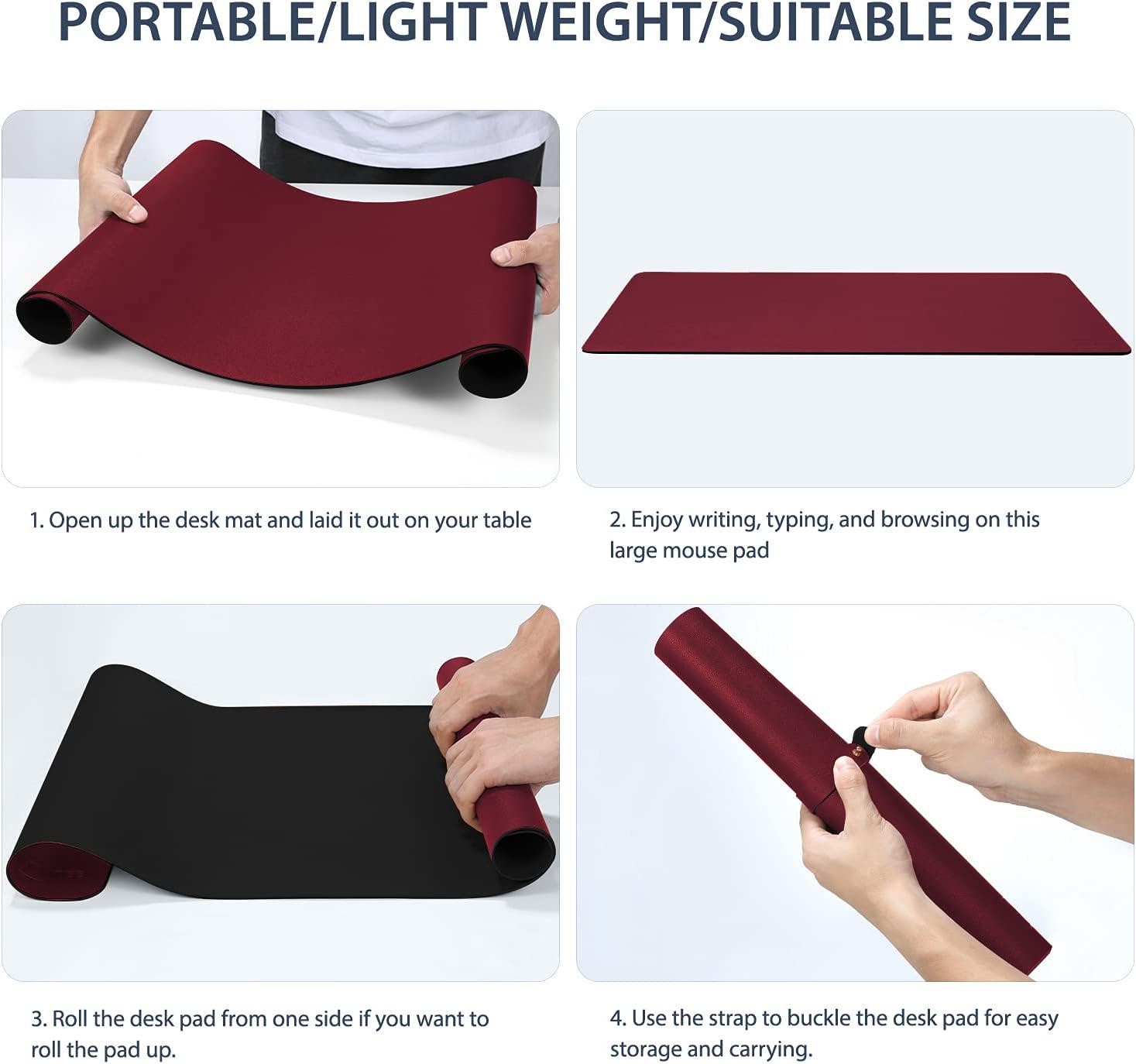 Килимок для мишки Desk Mat Ultra Slim 900x400x1,8 мм Black/Wine Red - фото 6 Килимок для мишки Desk Mat Ultra Slim 900x400x1,8 мм Black/Wine Red - фото 6