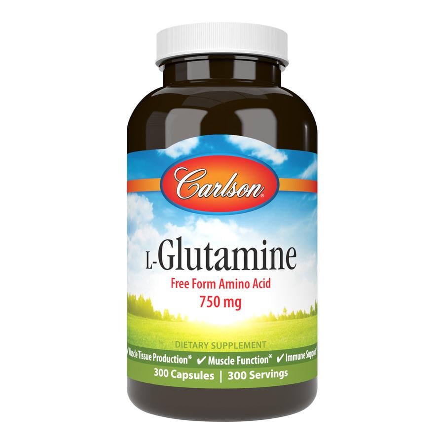 Аминокислота Carlson Labs L-Glutamine 750 мг 300 капс. (8272)