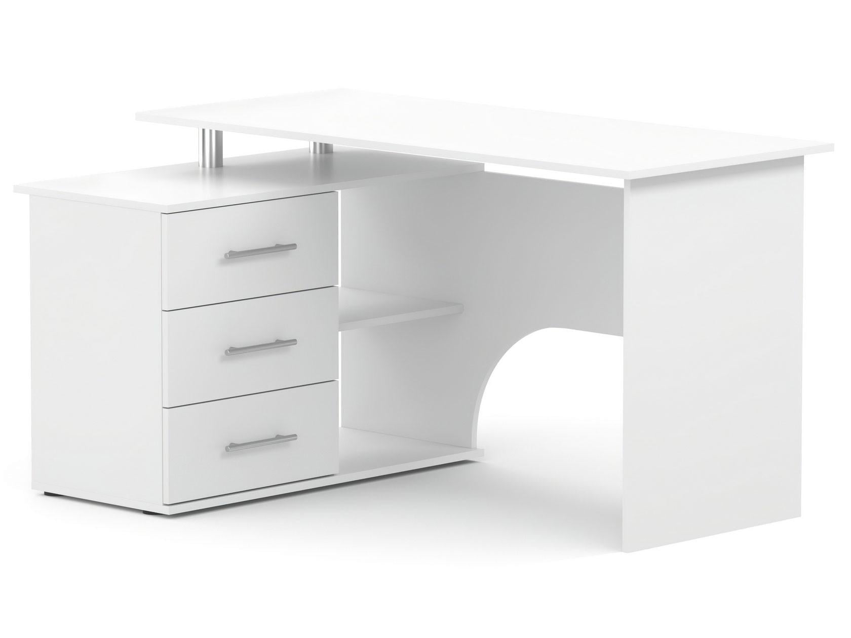 Компьютерный стол угловой XDesk-09-1 с ящиками слева 1350x744x600/935 мм Белый (КСXD9...1) Компьютерный стол угловой XDesk-09-1 с ящиками слева 1350x744x600/935 мм Белый (КСXD9...1)