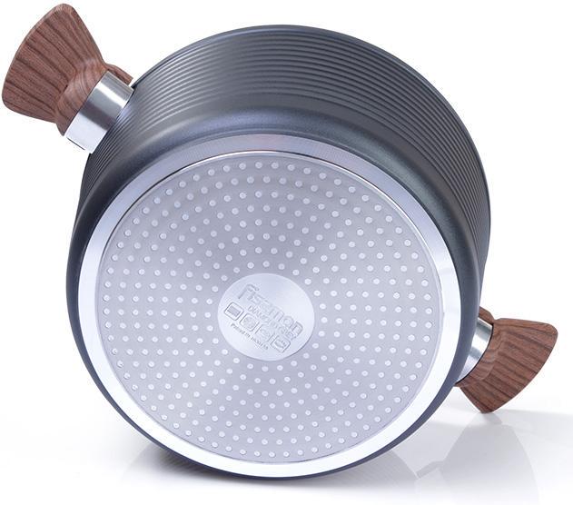 Кастрюля Fissman Diamond Grey алюминий с антипригарным покрытием 2,6 л - фото 3