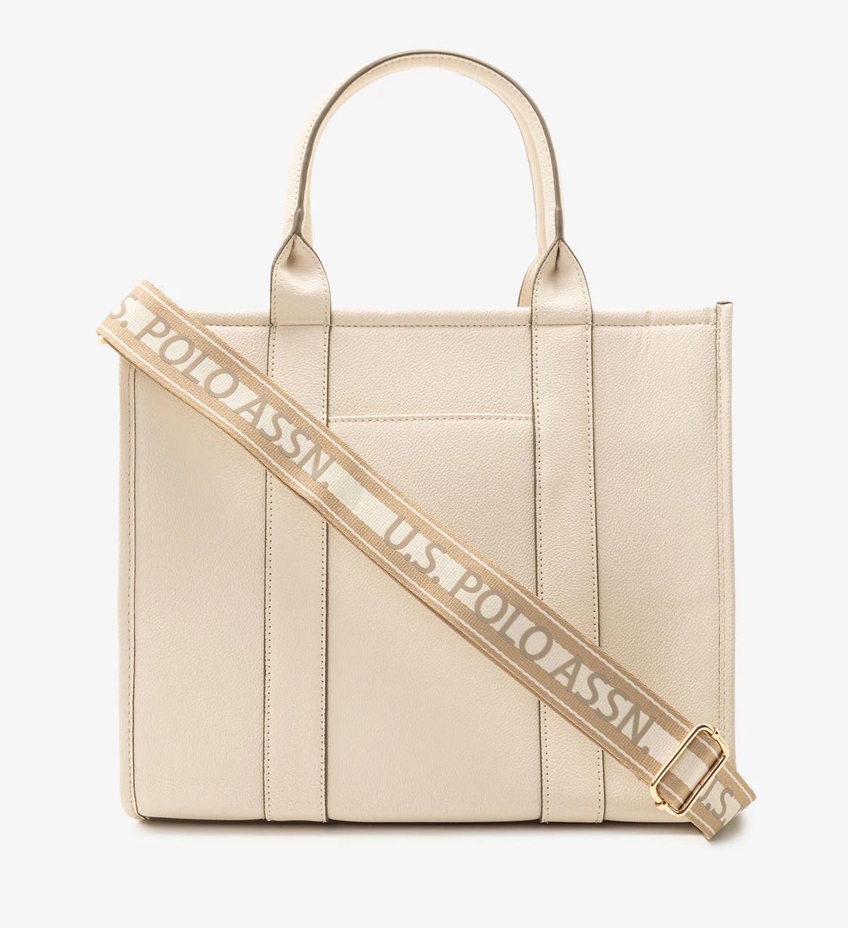 Сумка тоут U.S. POLO ASSN Кремовий (0379) - фото 2 Сумка тоут U.S. POLO ASSN Кремовий (0379) - фото 2