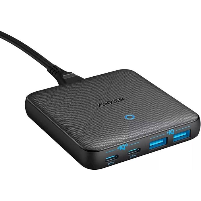 Зарядний пристрій Anker PowerPort 543 Atom III 65W два USB-C і два USB-A порти Чорний (30106274)