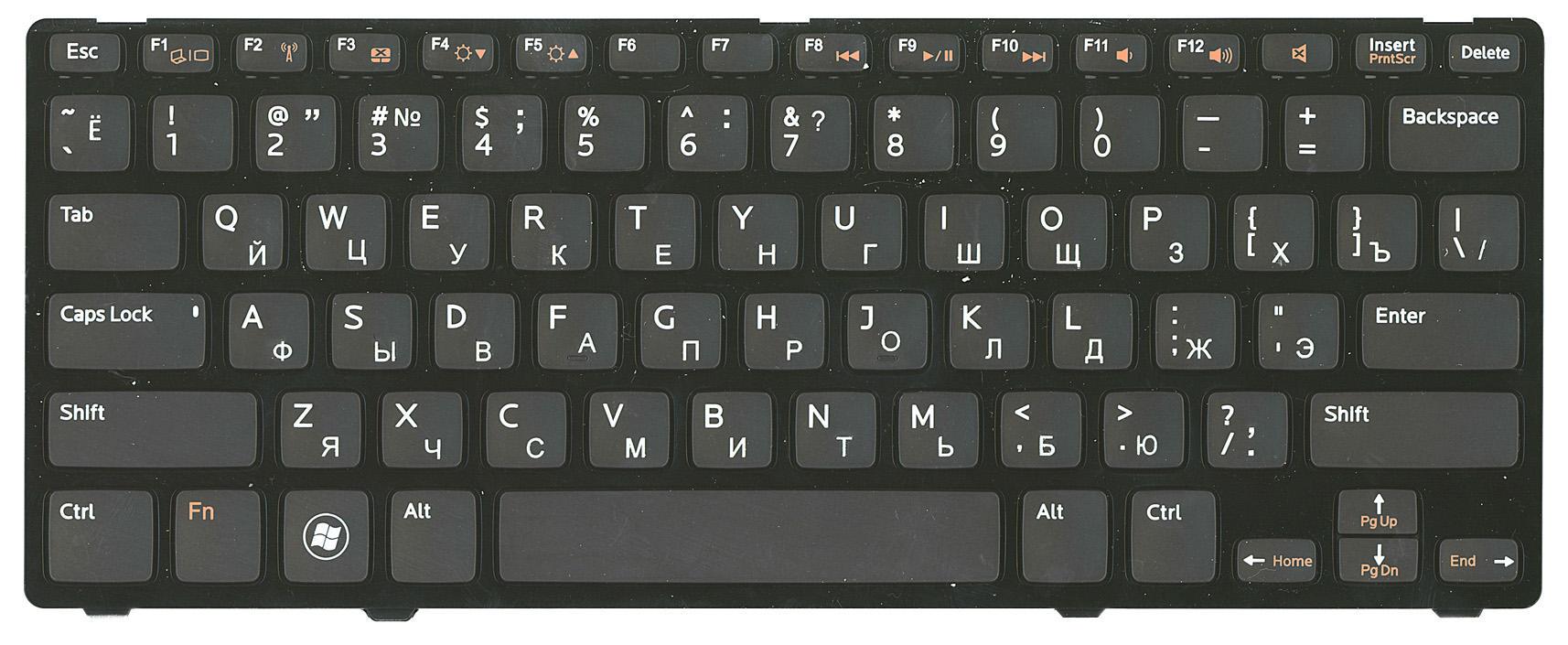 Клавиатура для ноутбука Dell Inspiron 5323/5423 Black Frame Black