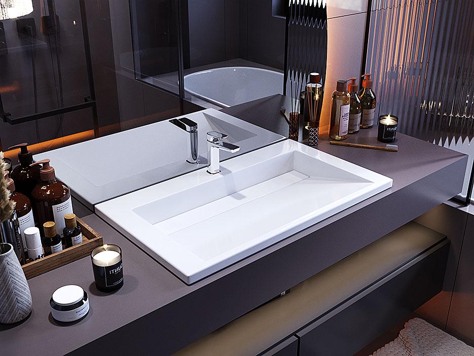 Умивальник накладний Status Boho Low 80 White (701) - фото 9