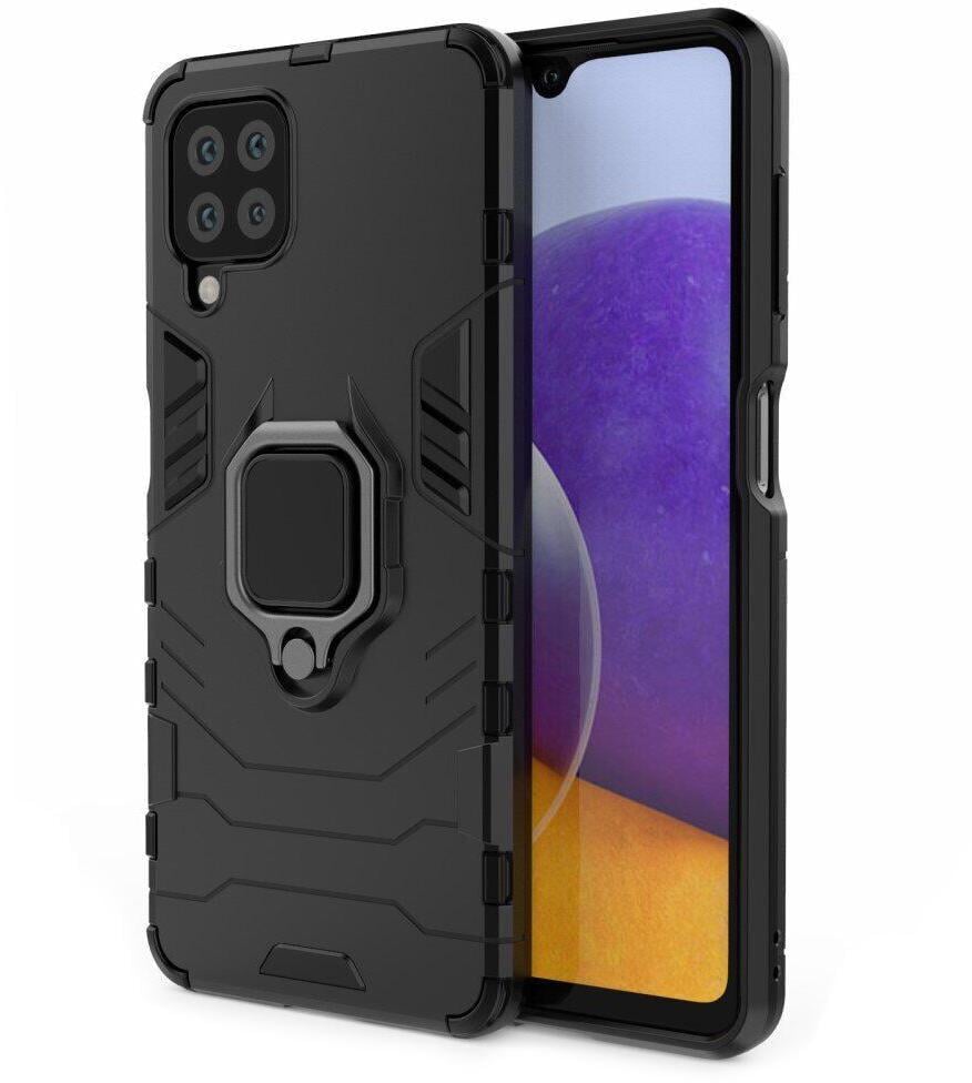 Противоударный чехол Transformers для Samsung Galaxy A22 4G A225 (подставка кольцо) Black (22741-2B)