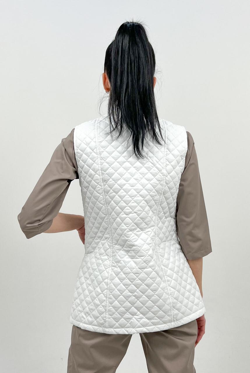 Жилет медичний жіночий теплий TopLine Аляска 2 р. 62 Білий (31501-(62)стойка) - фото 3 Жилет медичний жіночий теплий TopLine Аляска 2 р. 62 Білий (31501-(62)стойка) - фото 3