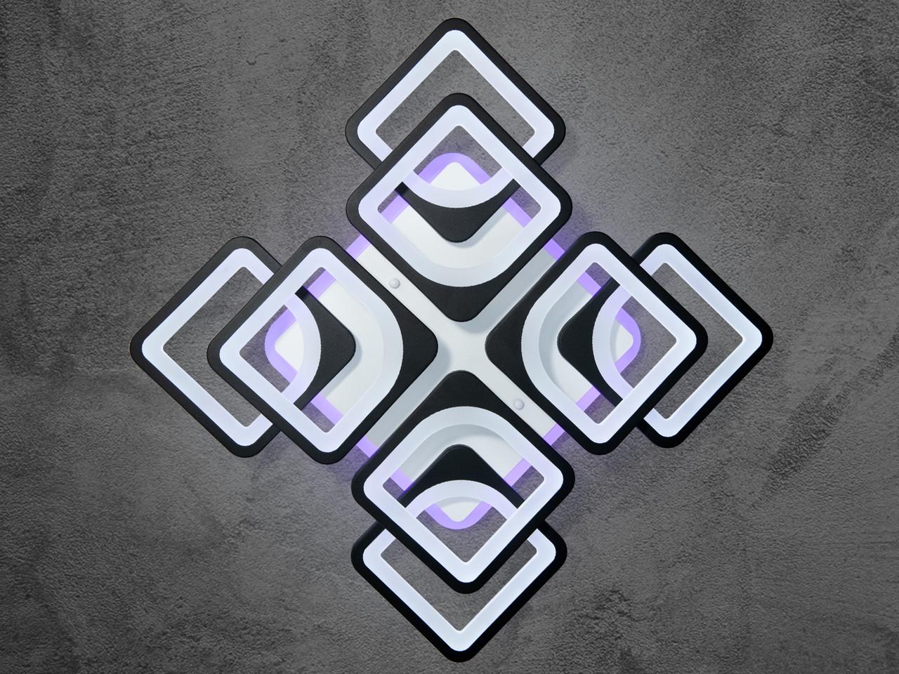 Люстра світлодіодна у вітальню з димером HS8060-4+4BK-LS 115W на 16 м2 Чорний (2412695733) - фото 1 Люстра світлодіодна у вітальню з димером HS8060-4+4BK-LS 115W на 16 м2 Чорний (2412695733) - фото 1