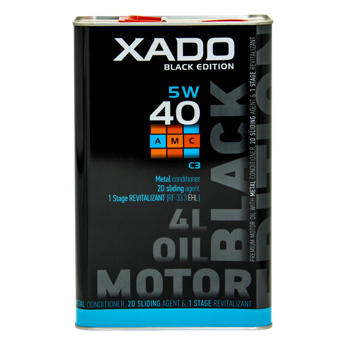 Моторна олива XADO Atomic Oil 5W-40 C3 AMC Black Edition синтетична 4 л