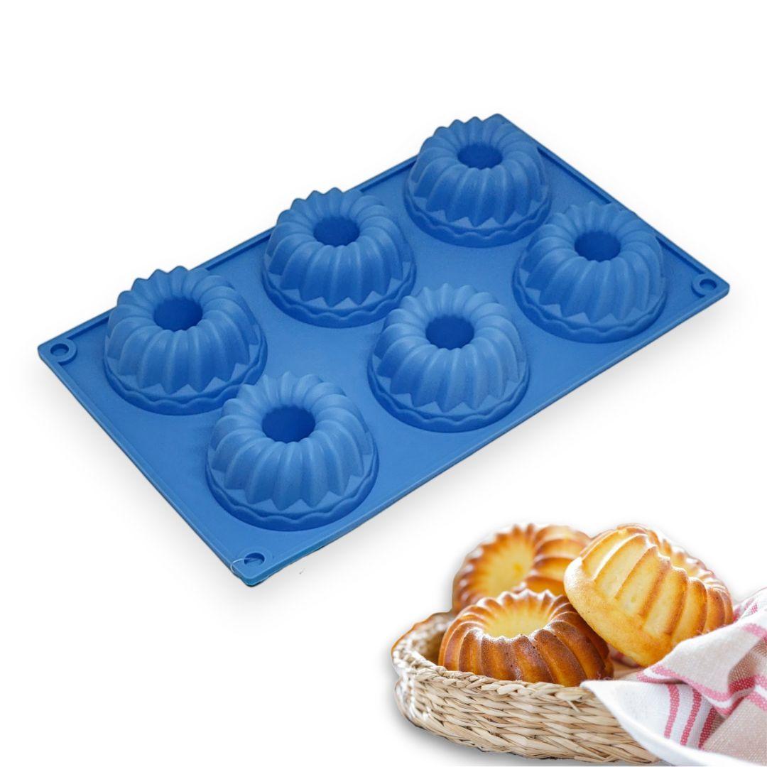 Форма для маффінів із втулкою Profsil 6в1 силіконова Блакитний (204701-бла) - фото 2 Форма для маффінів із втулкою Profsil 6в1 силіконова Блакитний (204701-бла) - фото 2