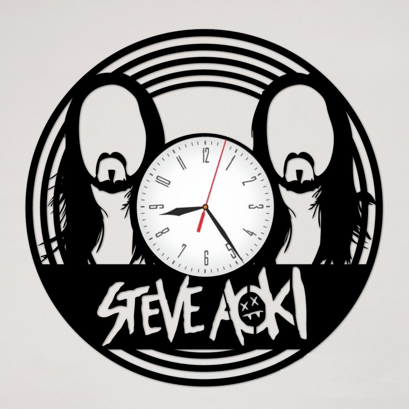 Часы настенные Steve Aoki 2196 из виниловой пластинки