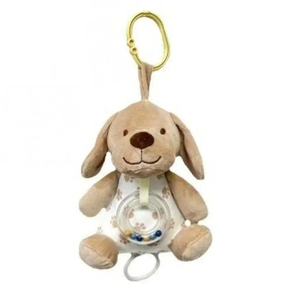 Игрушка-подвеска для малышей музыкальная Tulilo Песик из пластика и текстиля 18 см Бежевый (150-98-TL9387) Игрушка-подвеска для малышей музыкальная Tulilo Песик из пластика и текстиля 18 см Бежевый (150-98-TL9387)