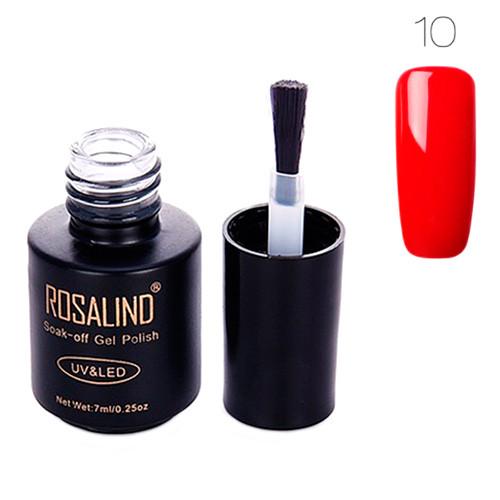 Гель-лак для ногтей маникюра Rosalind 7 мл шеллак для UV LED 10 Dark Red (312849)
