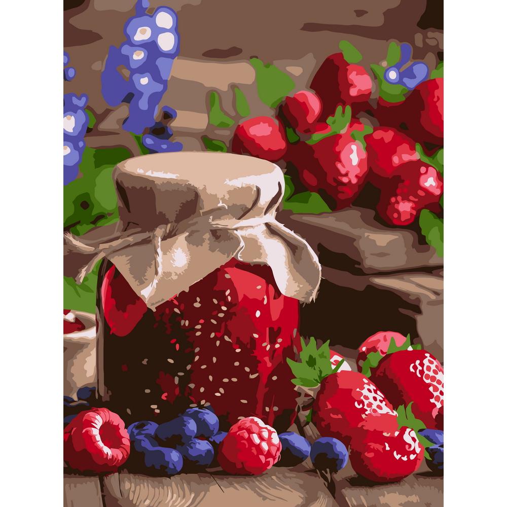 Картина по номерам Ideyka Малиновое варенье 30x40 см Разноцветный (PM-194-K-1356)