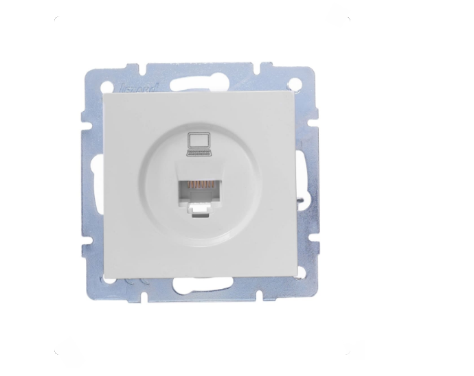 Розетка компьютерная Lezard Vesna Белый (26428552)