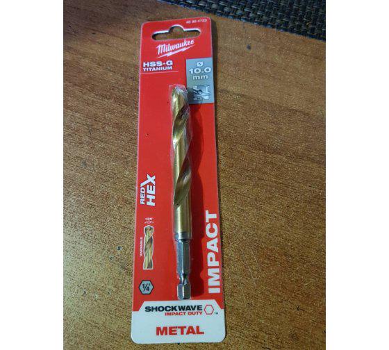 Сверло по металлу Milwaukee RedHEX HSS-G TiN 10х76х120 мм (48894723) - фото 7 Сверло по металлу Milwaukee RedHEX HSS-G TiN 10х76х120 мм (48894723) - фото 7