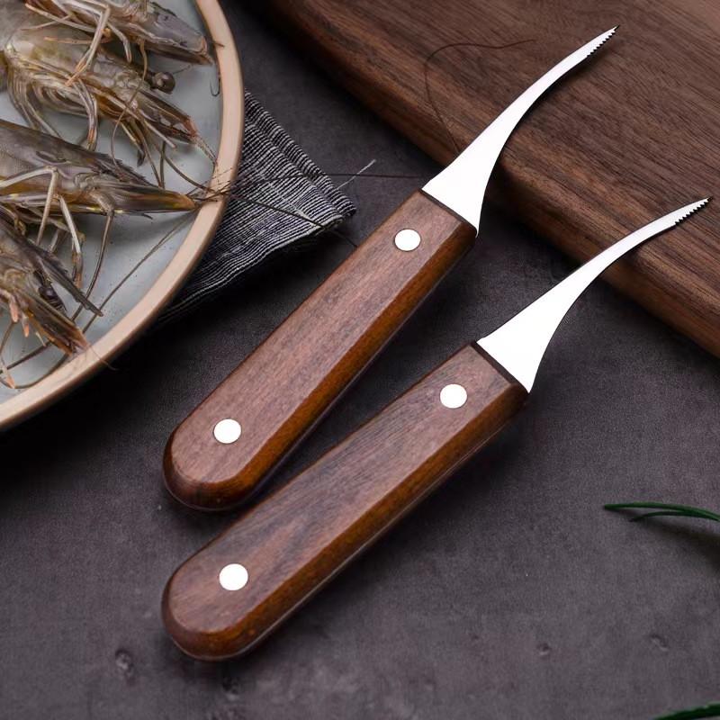 Кухонний ніж для чищення креветок та інших морепродуктів нержавіюча сталь (137748) - фото 10