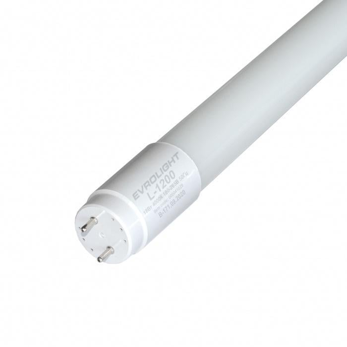 Лампа трубка EVROLIGHT LED Т10 двостороннє підключення 220V 1400lm 4000К G13 18W 1200 мм (000041029)