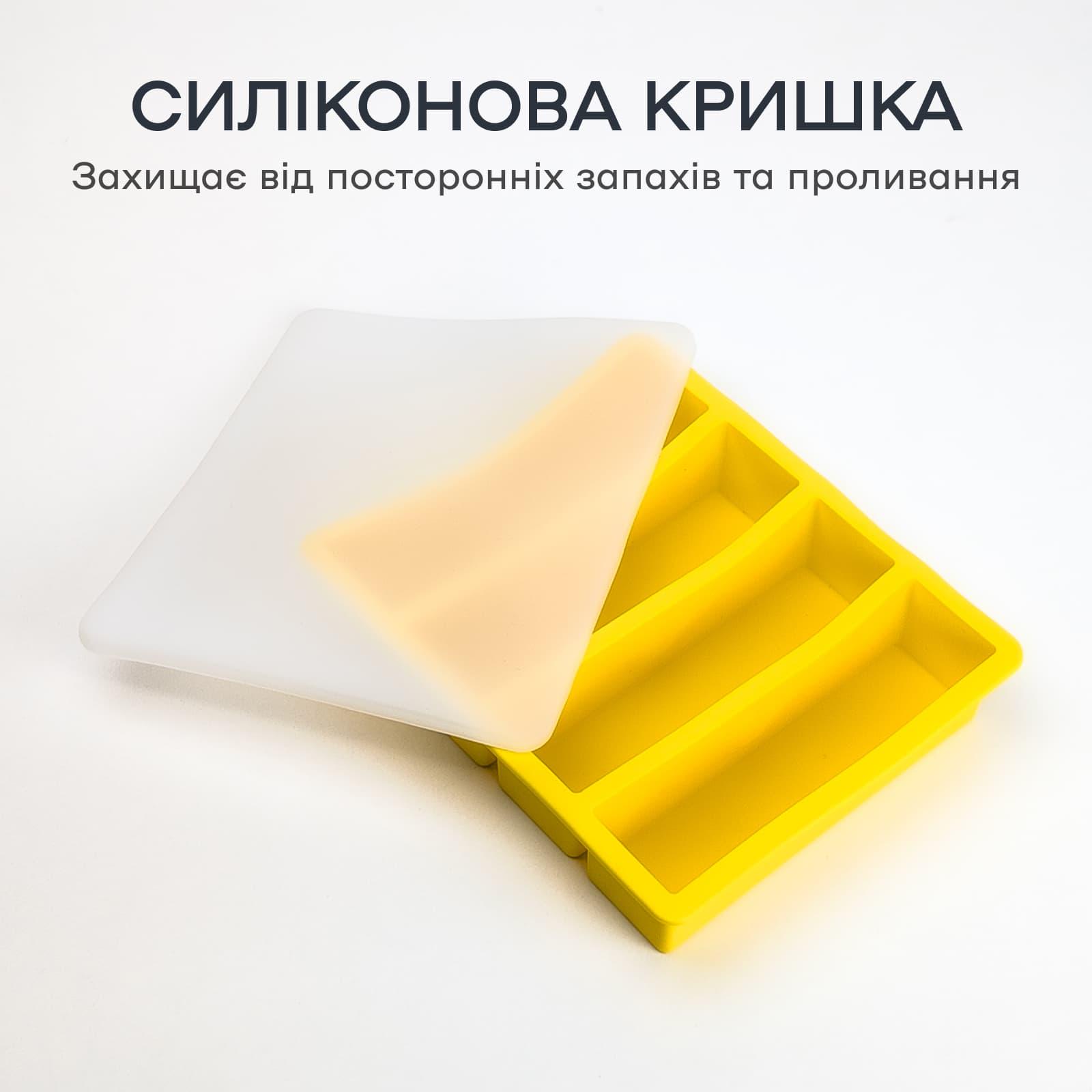 Форма для льда Olin & Olin Collins силиконовая для коктейлей 4 куба Желтый (7852-XL-4-y) - фото 5