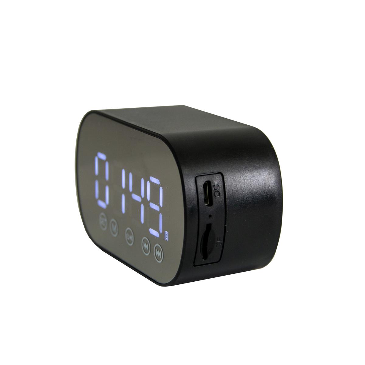 Часы зеркальные Clock Bluetooth Speaker с музыкальным будильником (1010529-Black) - фото 4