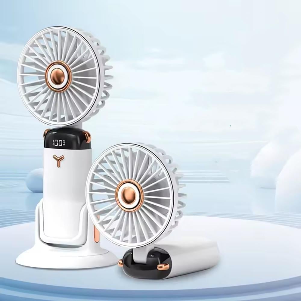 Міні-вентилятор портативний Portable Fan PF-10 USB акумуляторний 2400 мАг 4в1 Білий (SS-99) - фото 3 Міні-вентилятор портативний Portable Fan PF-10 USB акумуляторний 2400 мАг 4в1 Білий (SS-99) - фото 3
