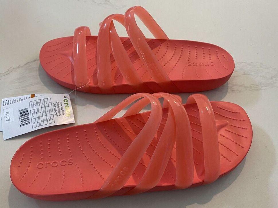 Шльопанці жіночі утеплені Crocs Splash Glossy Strappy Sandal Neon Watermelon р. 40-41 Помаранчевий (14844) - фото 12 Шльопанці жіночі утеплені Crocs Splash Glossy Strappy Sandal Neon Watermelon р. 40-41 Помаранчевий (14844) - фото 12