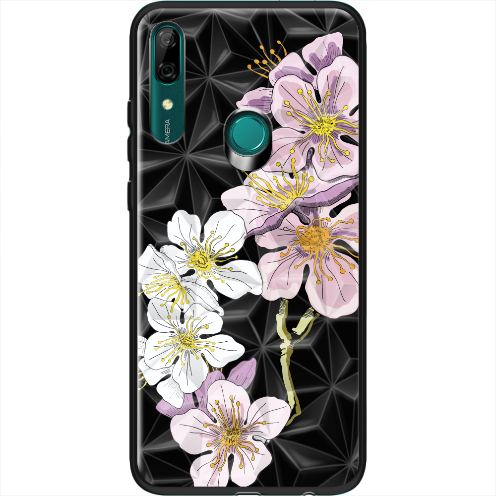 Чехол Boxface Huawei P Smart Z Cherry Blossom Черный силикон с призмой (37381-cc4-37848)