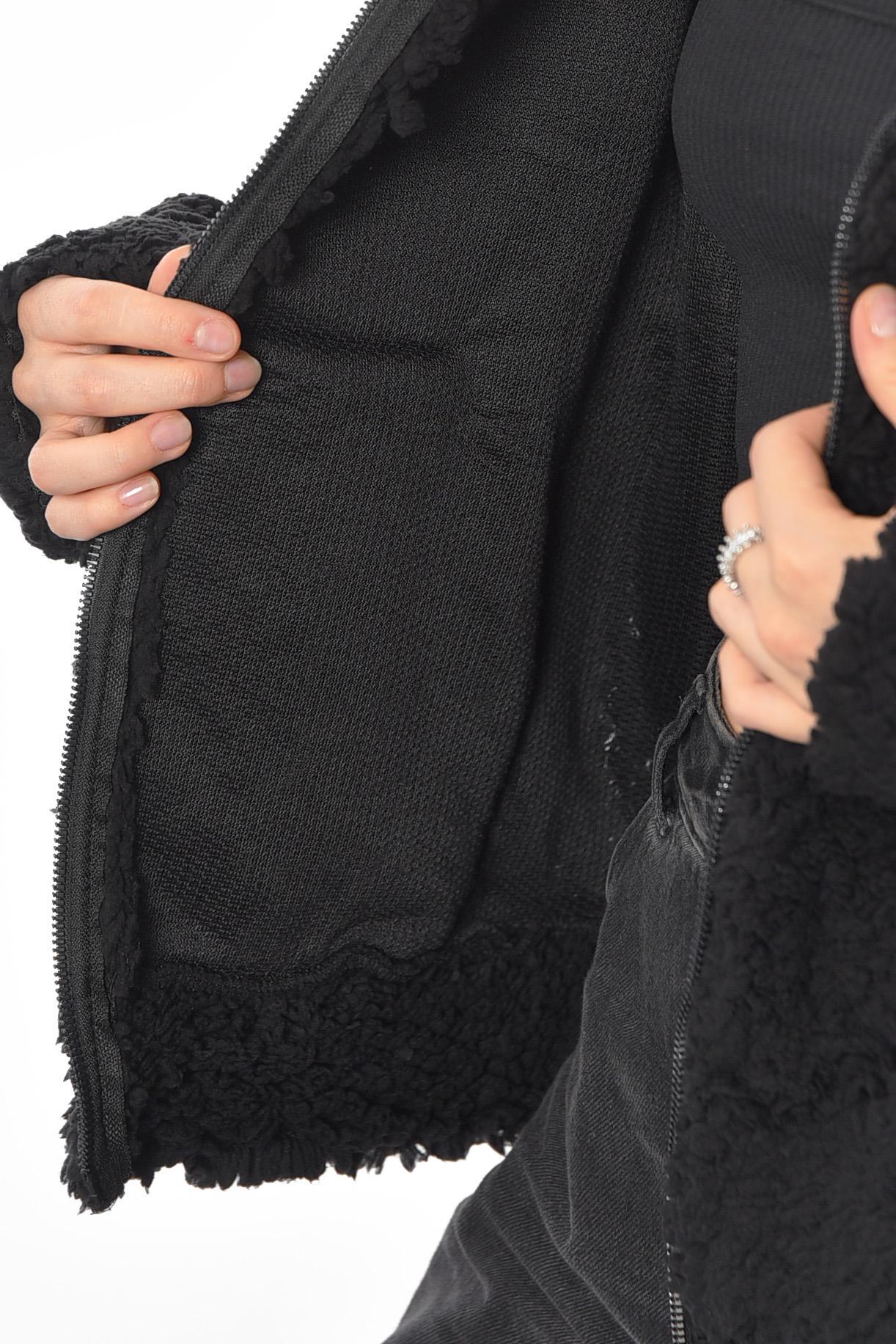 Худи женское тедди S-XL Черный (190294) - фото 4