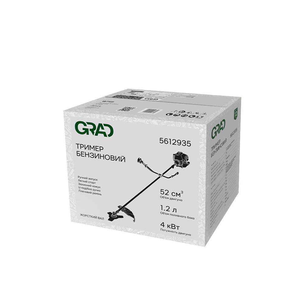 Тример бензиновий ручний Grad 5612935 з ліскою та ножем 7400 об/хв d 420 мм - фото 2
