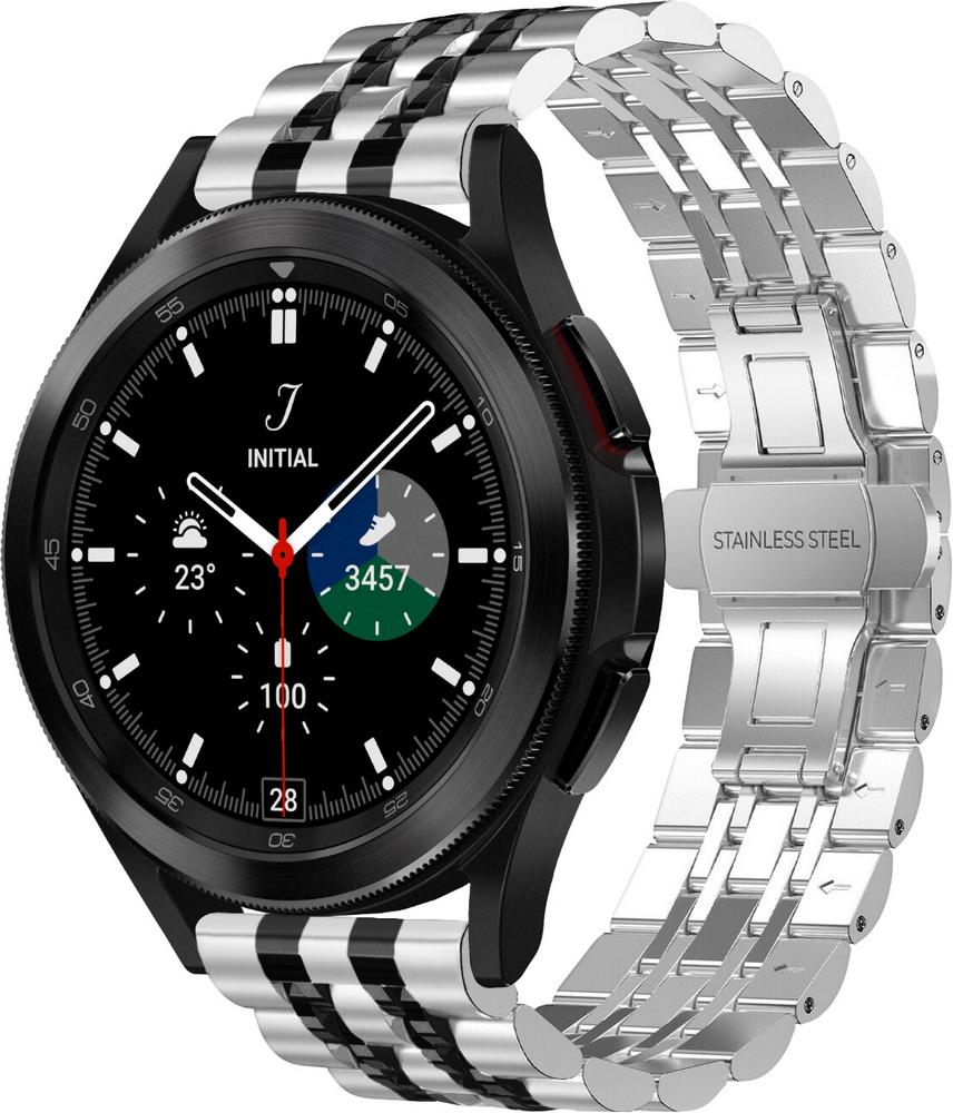 Браслет металлический Spinye Line для Galaxy Watch 4 Classic 46 мм Silver Black (29025-69) Браслет металлический Spinye Line для Galaxy Watch 4 Classic 46 мм Silver Black (29025-69)