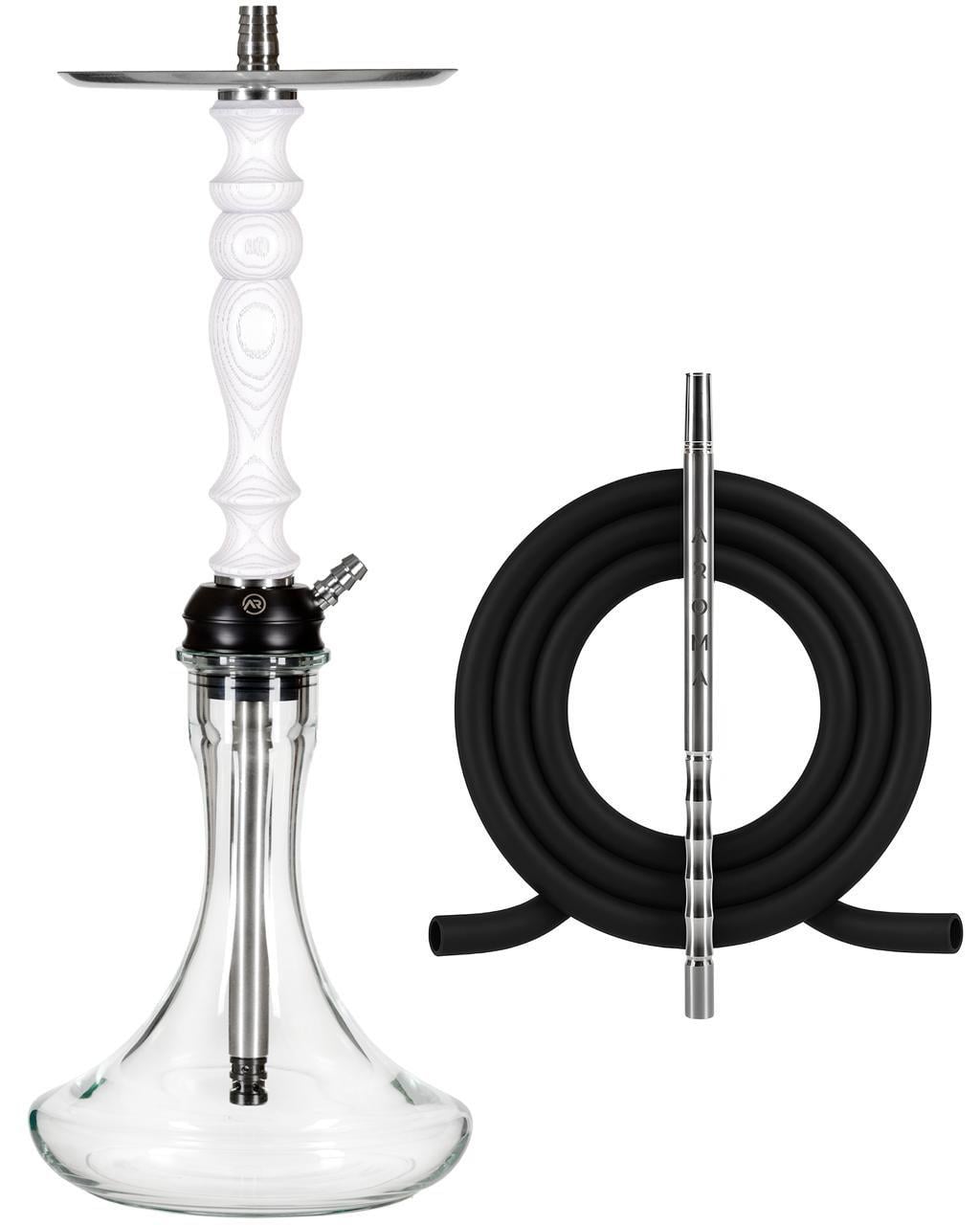 Кальян AROMA Hookah Bravo из нержавеющей стали 55 см White (22705)
