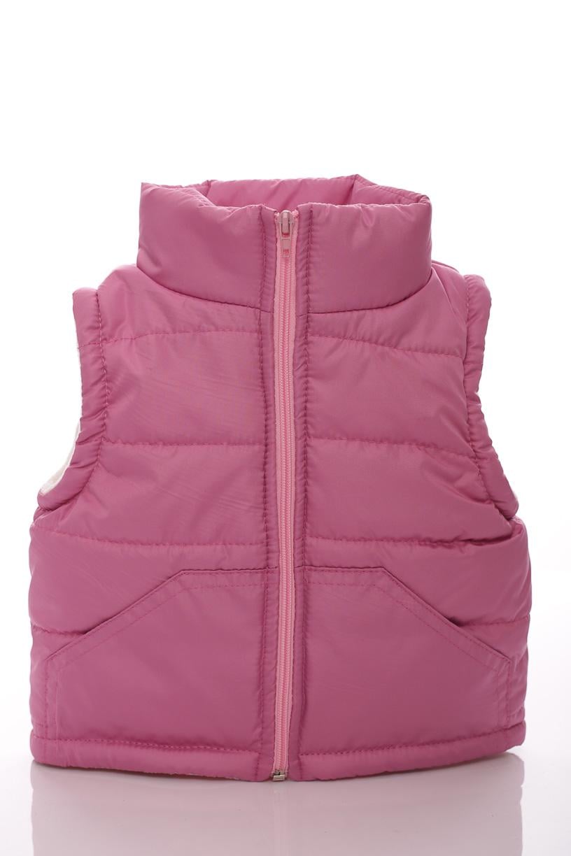 Жилетка на флисе для девочки с карманами Babykroha 86 см Розовый (45022)