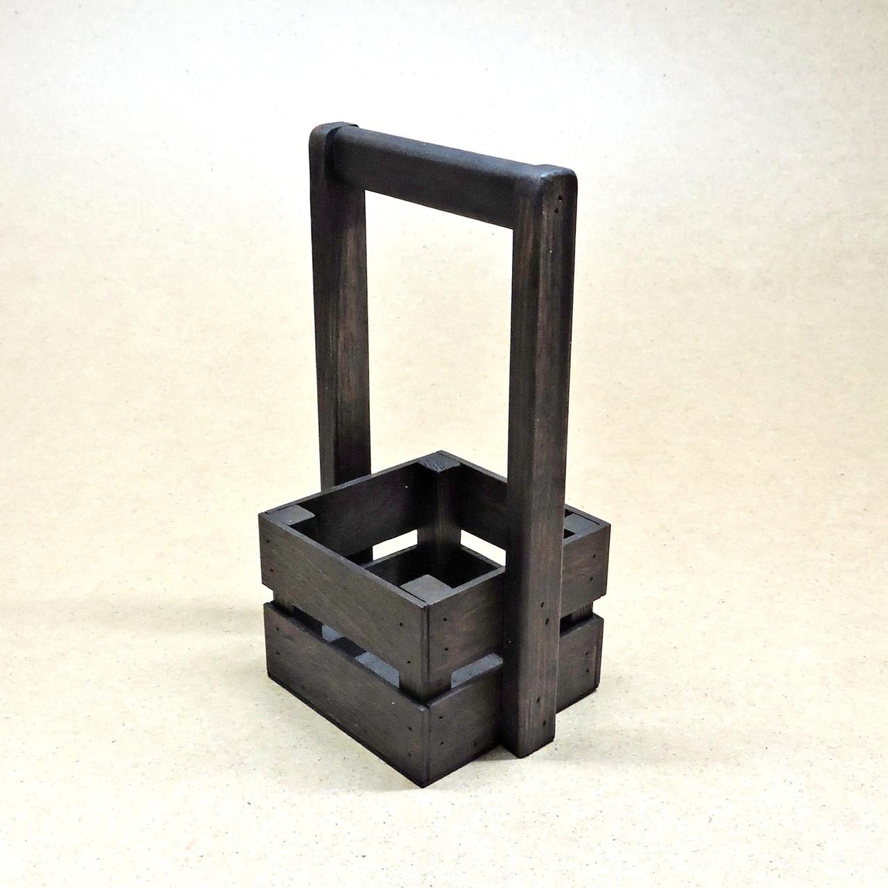 Корзинка подарочная из дерева Шервуд 12х12 см Венге (ПДК-0021112) - фото 2 Корзинка подарочная из дерева Шервуд 12х12 см Венге (ПДК-0021112) - фото 2