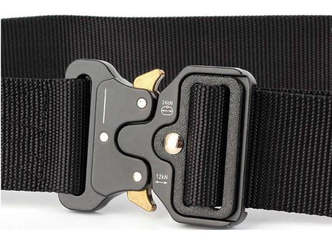 Ремінь військовий Assault Belt з пряжкою Кобра Чорний - фото 2