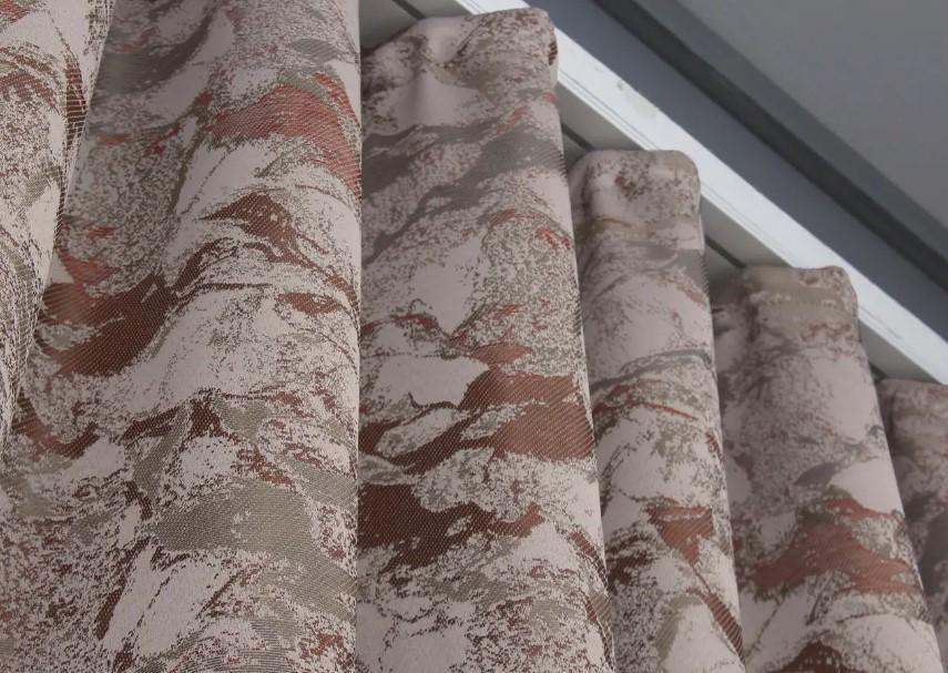 Комплект штор жакард Мармур Al3 1,45х2,7 м 2 шт. Бежевий/Теракотовий (1600ш) - фото 6 Комплект штор жакард Мармур Al3 1,45х2,7 м 2 шт. Бежевий/Теракотовий (1600ш) - фото 6