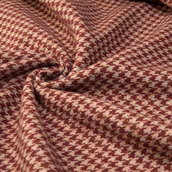 Ткань костюмная IDEIA Лапка 1,45 м Бордовый/Бежевый (2200004245096)