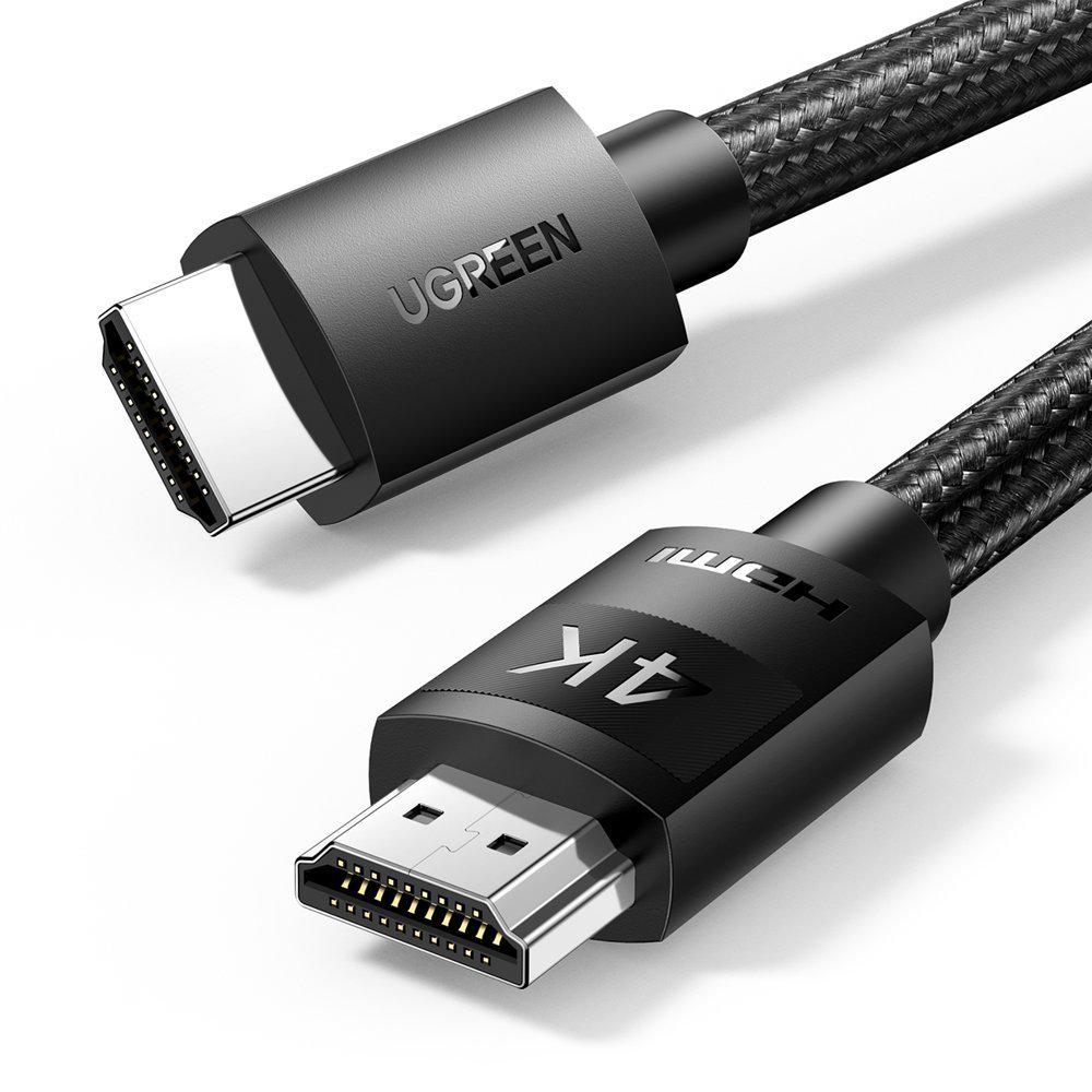 Кабель UGREEN HD119 HDMI to HDMI MM V2.0 Cafule 4K в полиуретановой оплетке 3 м Black (40102)