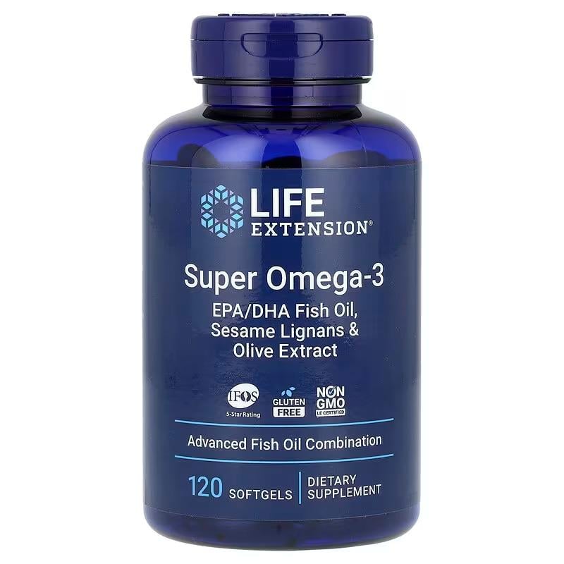 Омега-3 Life Extension Super Omega-3 120 Softgels (LEX-19821)