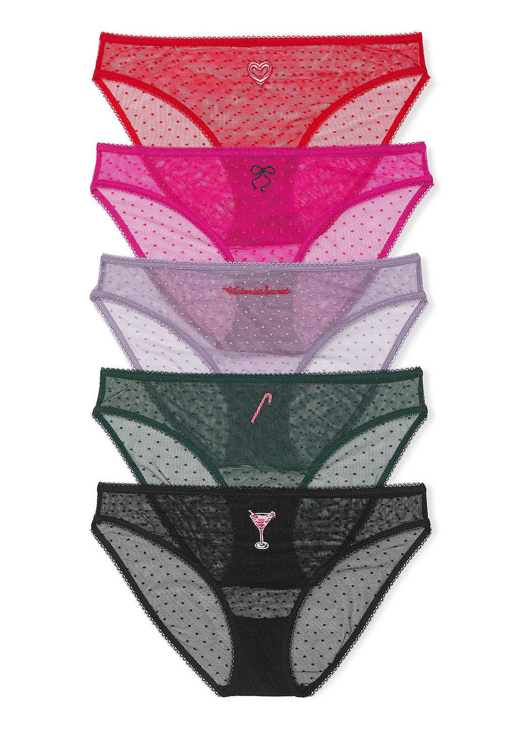 Набор трусиков для женщин Victoria's Secret XL 5 шт. Разноцветный (144000420921QD7XL)