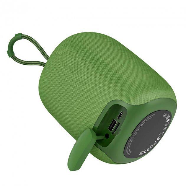 Колонка портативная Bluetooth Hoco Link sports TWS speaker HC14 BT5.2 AUX/TF/USB/FM 3h green (59827) - фото 3