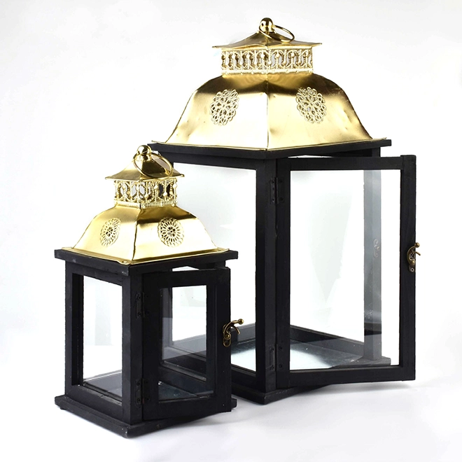 Комплект деревянных фонарей Levi Gold HTO1904 2 шт. (35259) - фото 2