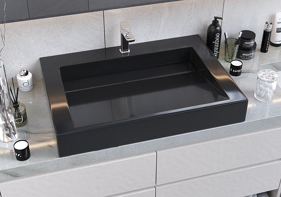 Умивальник накладний Status Boho 70 Black (648) - фото 9