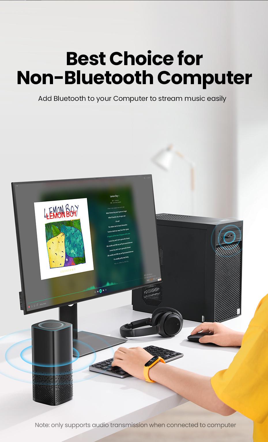 Адаптер UGREEN Bluetooth 5.0 передавач USB для PS4/4 Pro/5/Nintedo Switch/PlayStation Чорний (10928) - фото 9