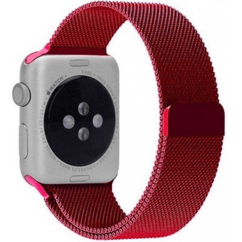 Ремінець Elite Milanese Loop Міланська петля для Apple Watch 38/40/41 мм S/M Red - фото 2