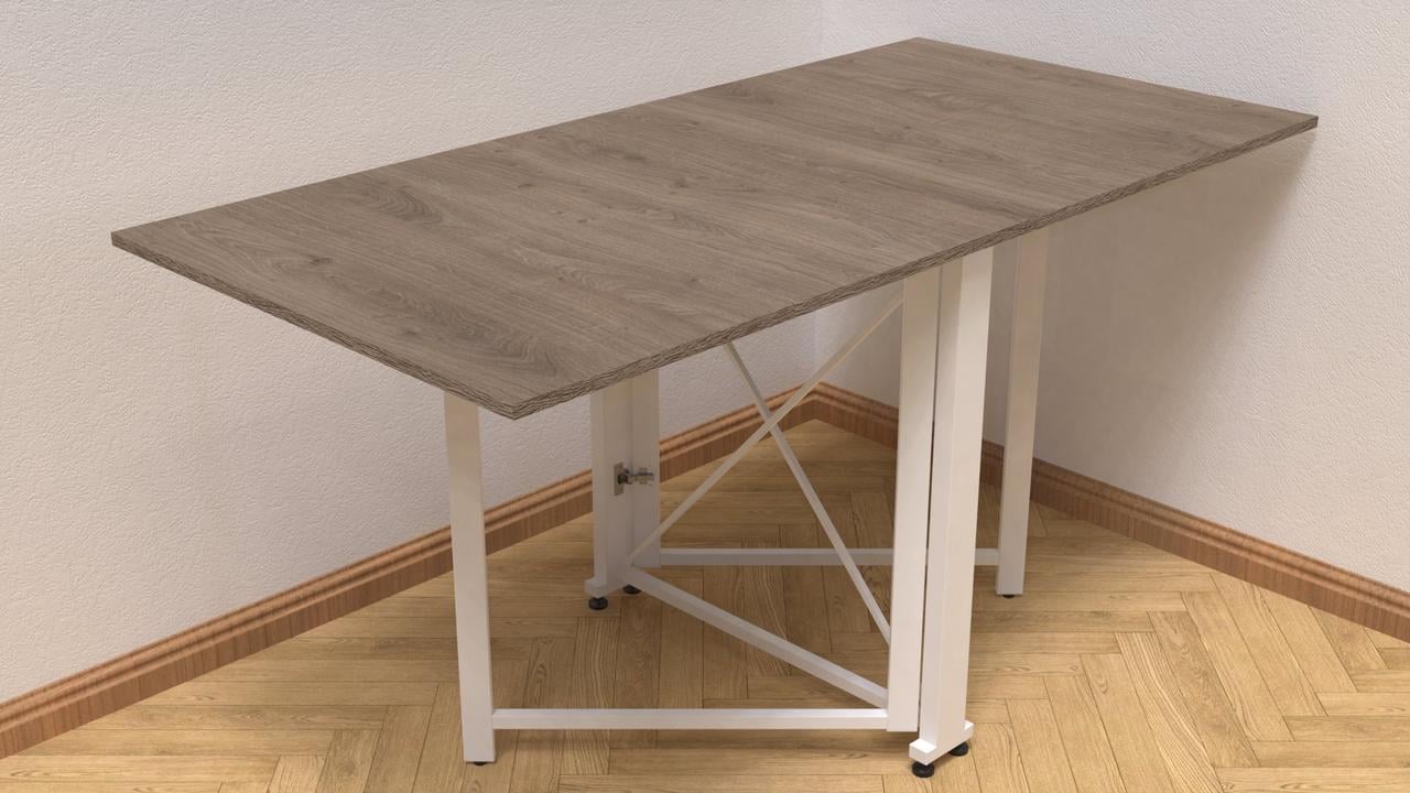 Стол-книга трансформер Ferrum-decor Орион 2 металл/ДСП 16 мм 750x1520x730 мм Белый/Дуб Сонома Трюфель (FRD-104594)