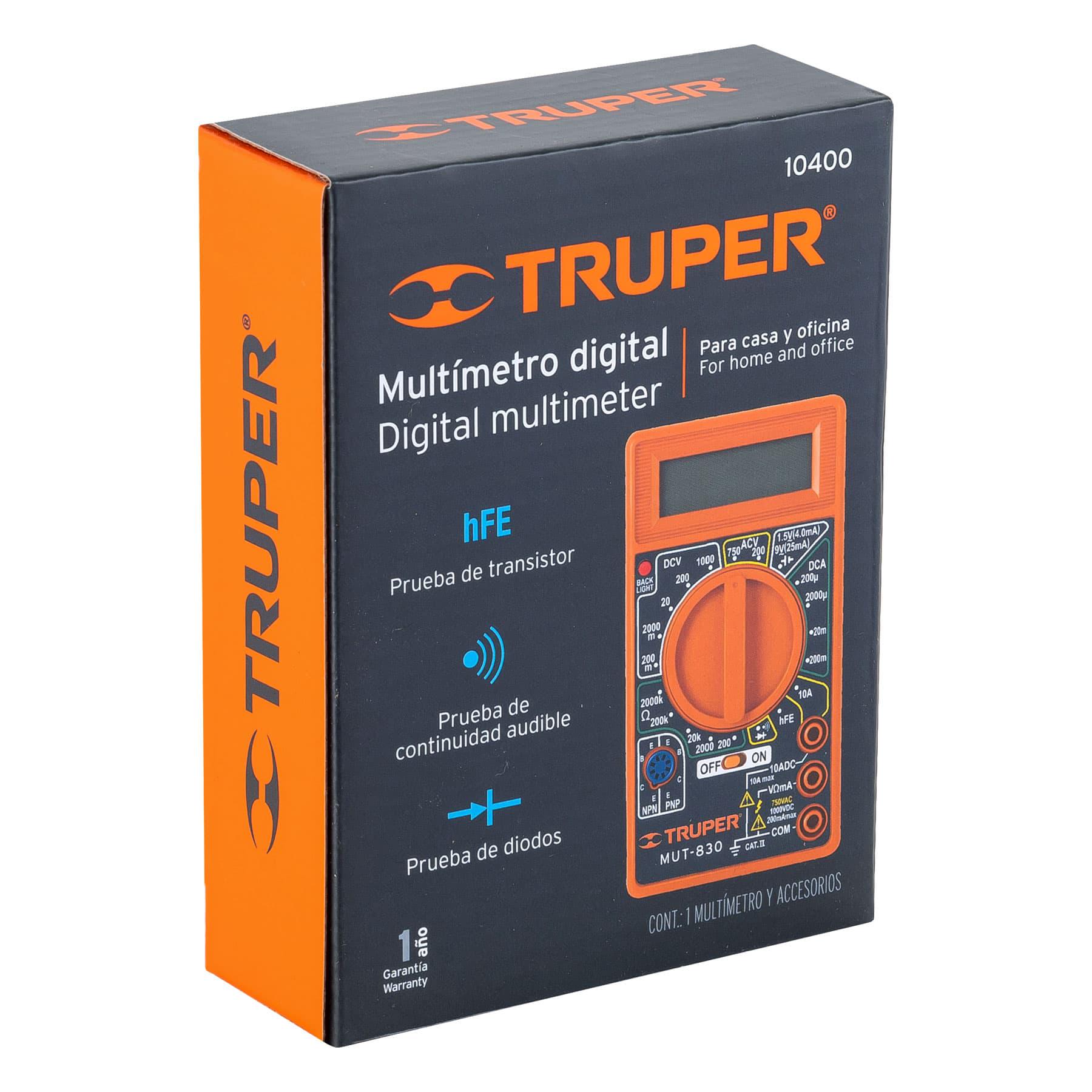 Мультиметр-тестер Truper MUT-830 Light-Duty 200mV-500V (MUT-830) - фото 3