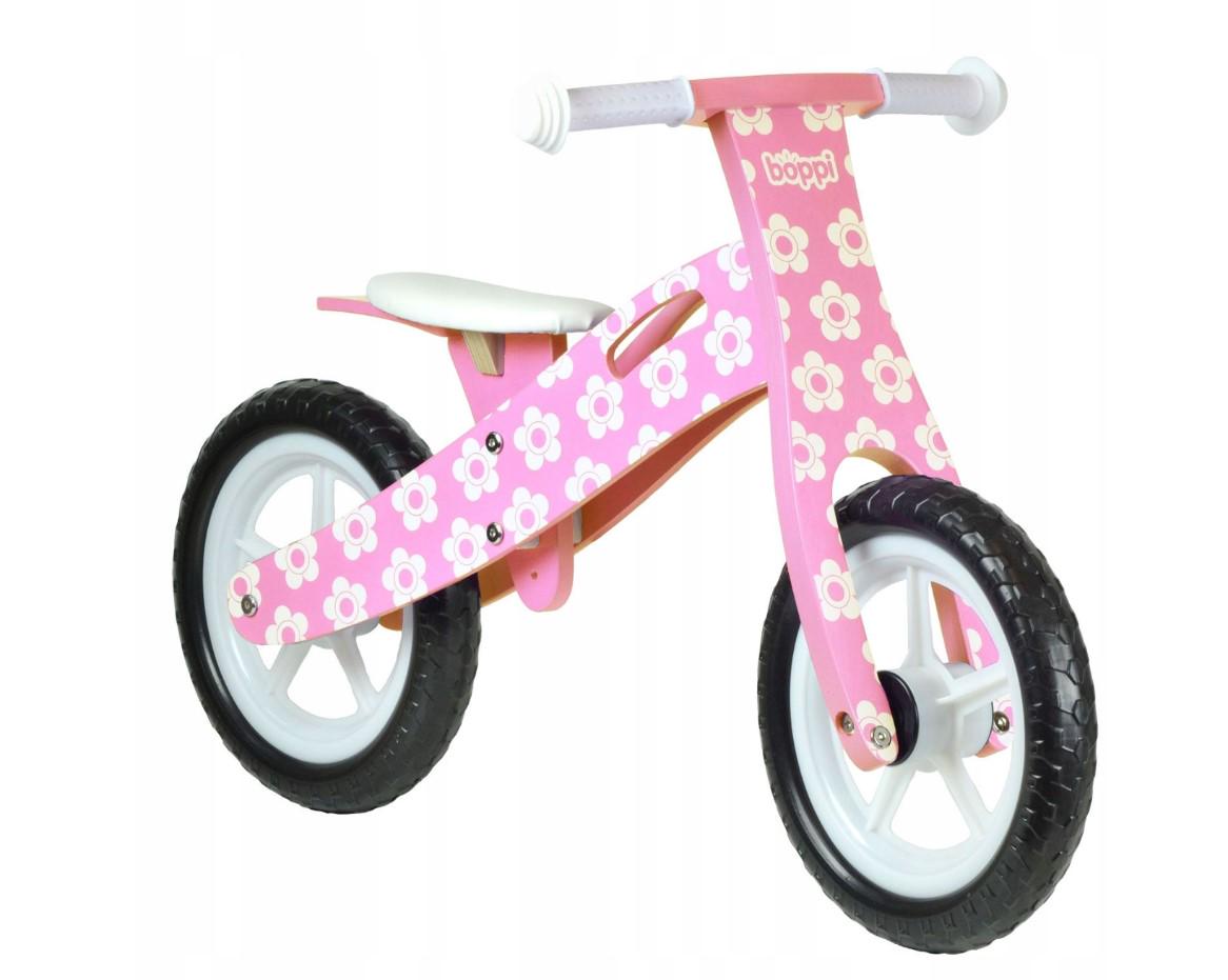 Детский беговел деревянная рама колесо 12" EVA 2-5 лет Розовый (22357)