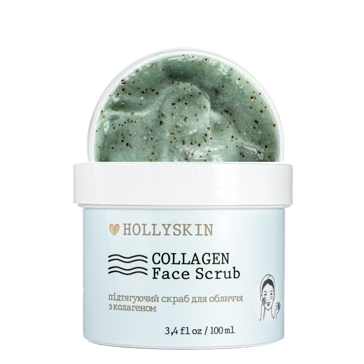 Скраб для обличчя Hollyskin Collagen Face Scrub з колагеном 100 мл (0211h)
