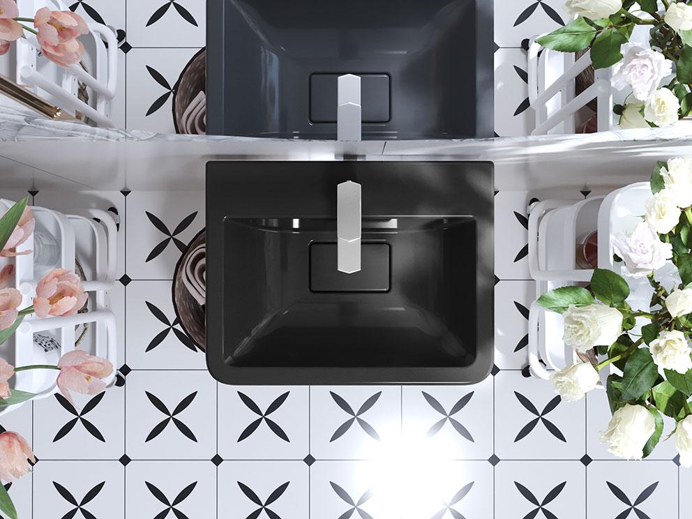 Умивальник підвісний Status Asti 45 см Black (736) - фото 4