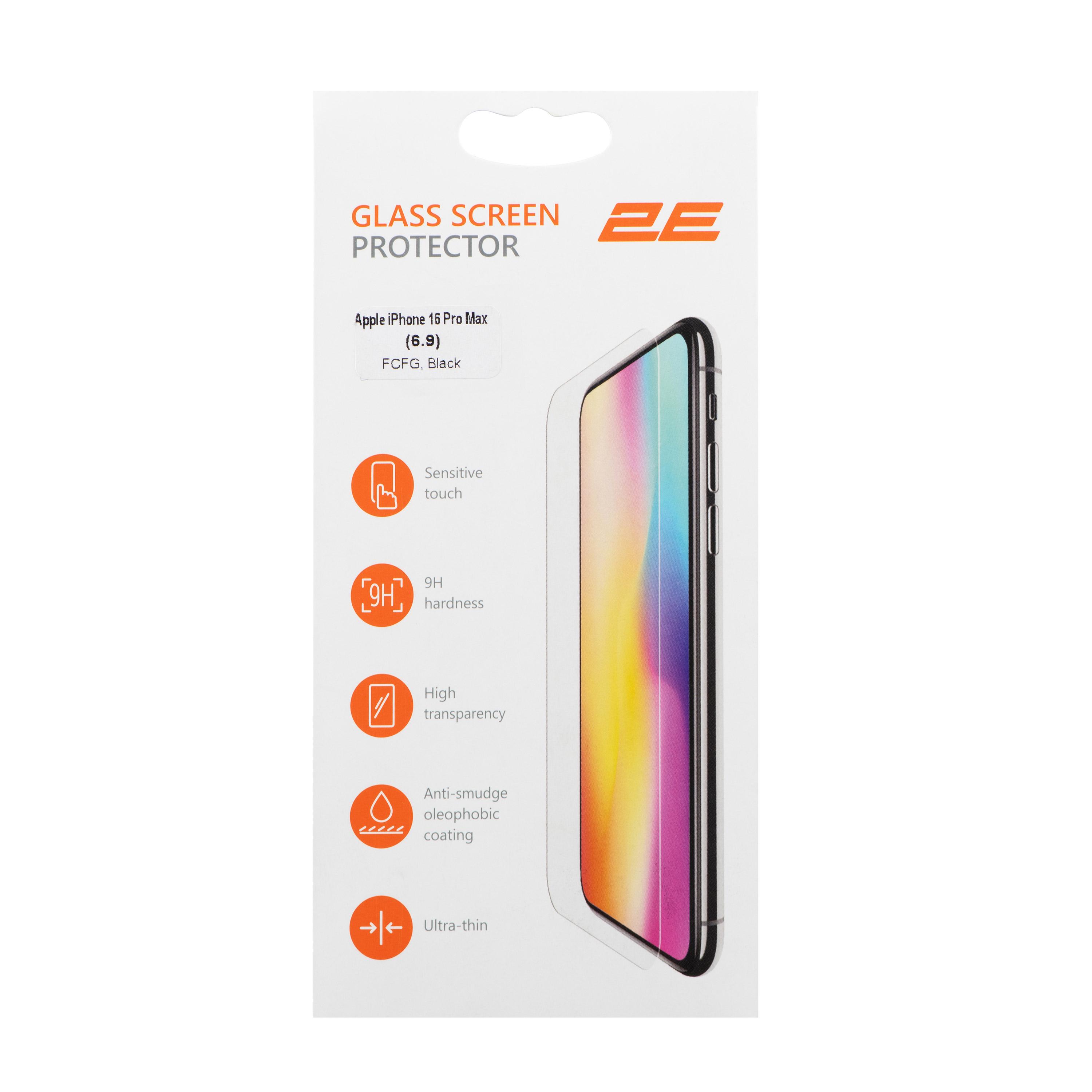 Захисне скло 2E для Apple iPhone 16 Pro Max Прозорий з чорним (2E-IP-16PM-6.9-SMFCFG-BB) - фото 6